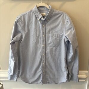 Club Monaco Men's Small Blue Button Down Long Sleeve Dress Shirt